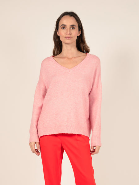 Schlichter Pullover mit V-Ausschnitt