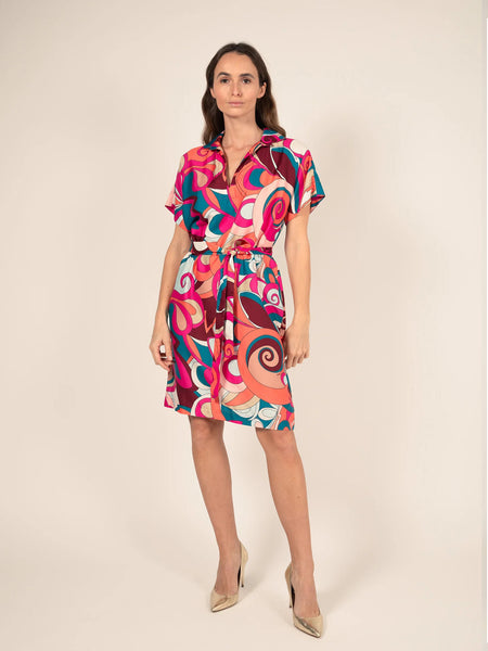 Kleid mit grafischem Print