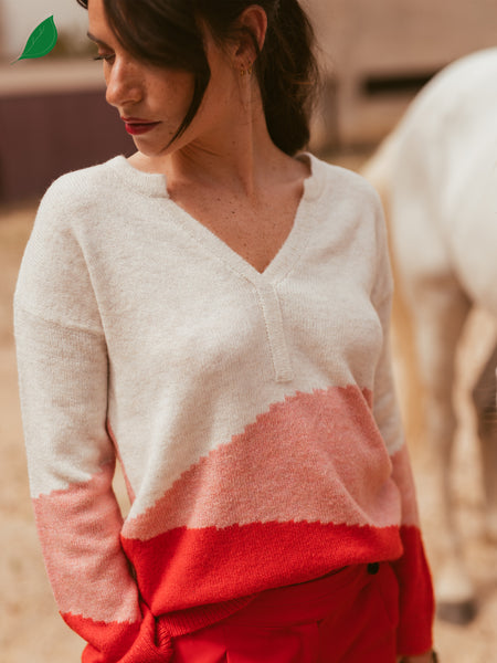 Pullover mit Farbblockdesign